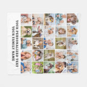 Aangepaste Moderne Schattigee Familie 25 Afbeeldin Fleece Deken (Voorkant (Horizontaal))