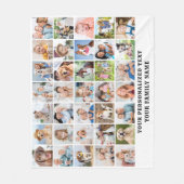 Aangepaste Moderne Schattigee Familie Gift 35 Foto Fleece Deken (Voorkant)