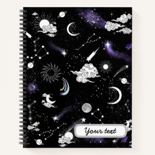 Aangepaste Moderne Schattigee Galaxy sterrenbeeld Notitieboek
