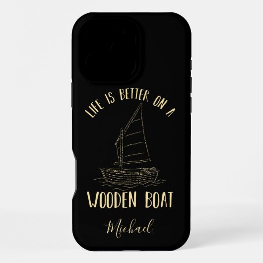 Aangepaste moderne scheepvaart iPhone hoesje (Achterkant)
