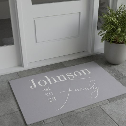 Aangepaste moderne Script-naam Deurmat
