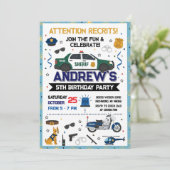 Aangepaste moderne sheriff politieverjaardagsfeest kaart (Staand voorkant)