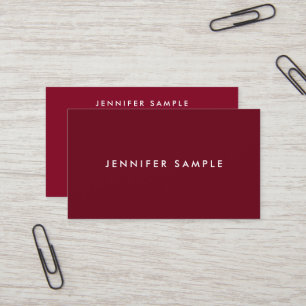 Aangepaste moderne Sjabloon Elegant Rich Maroon Re Visitekaartje
