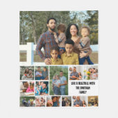 Aangepaste moderne Sjabloon voor fotocollage 14 Fleece Deken (Voorkant)