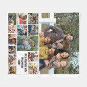 Aangepaste moderne Sjabloon voor fotocollage 14 Fleece Deken (Voorkant (Horizontaal))