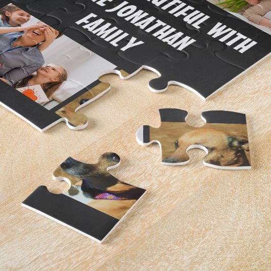 Aangepaste moderne Sjabloon voor fotocollage 14 Legpuzzel (Zijkant)