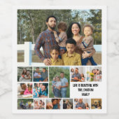 Aangepaste moderne Sjabloon voor fotocollage 14 Wijn Etiket (Enkel label)