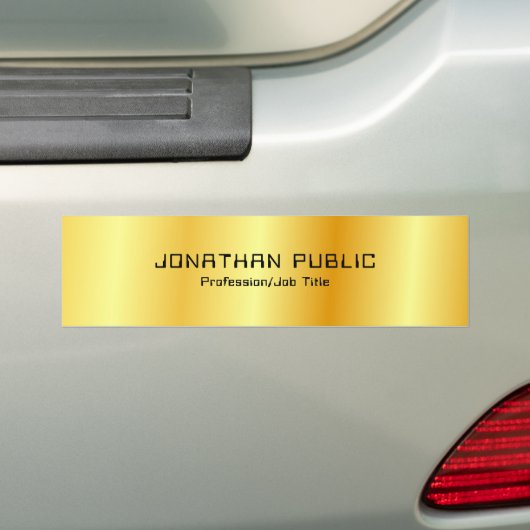 Aangepaste moderne Sjabloon voor glamour Faux Gold Bumpersticker (Op auto)