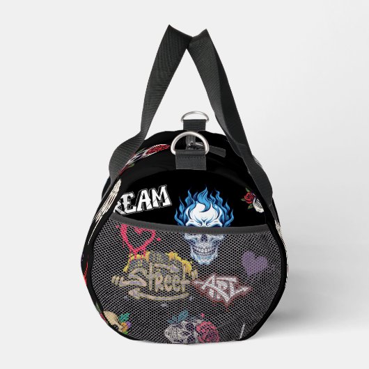 Aangepaste moderne spooky streetart patroon Zwart Plunjezak (Rechts)