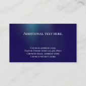 Aangepaste moderne stijlvolle Christelijke kerkvoo Visitekaartje (Achterkant)