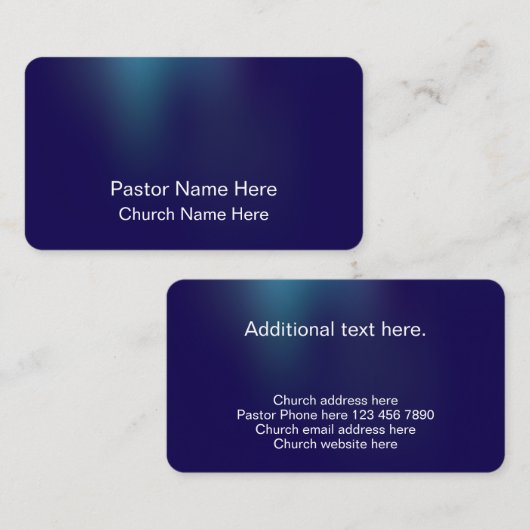 Aangepaste moderne stijlvolle Christelijke kerkvoo Visitekaartje (Voorkant / Achterkant)