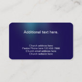Aangepaste moderne stijlvolle Christelijke kerkvoo Visitekaartje (Achterkant)