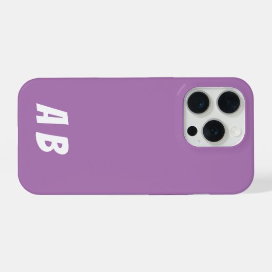 Aangepaste Moderne Stijlvolle Naam Minimaal Paarse iPhone Hoesje (Achterkant horizontaal)