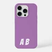 Aangepaste Moderne Stijlvolle Naam Minimaal Paarse iPhone Hoesje (Achterkant)