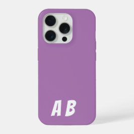 Aangepaste Moderne Stijlvolle Naam Minimaal Paarse iPhone 15 Pro Case