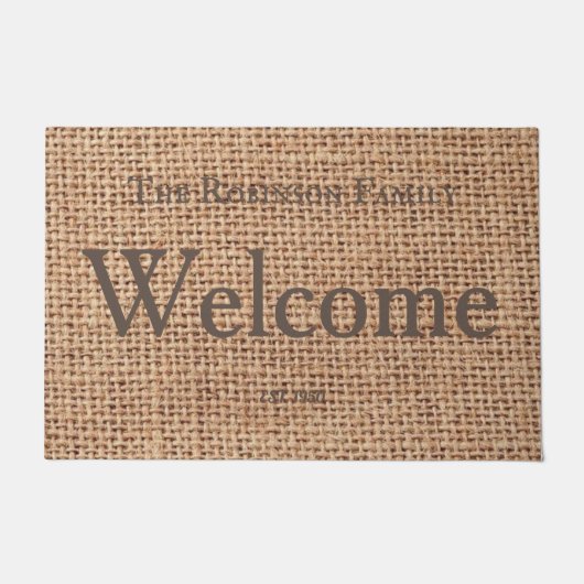 Aangepaste moderne, stijlvolle tekst voor bovendel deurmat (Voorkant)