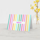 Aangepaste moderne Stripe Kaart (Gele Bloem)