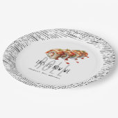 Aangepaste moderne sushi volwassen verjaardag papieren bordje (Gekanteld)