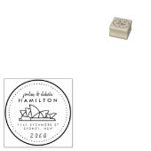 Aangepaste moderne Sydney Line Drawing Retouradres Rubberstempel (Gestempeld)