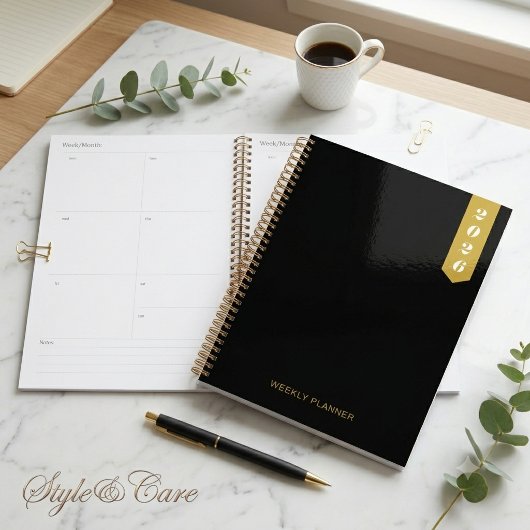 Aangepaste Moderne Tekst Stijlvolle WEEKPLANNER Planner