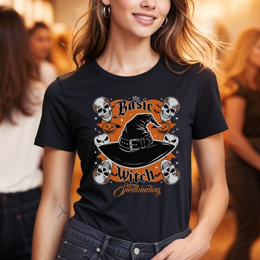 Aangepaste Moderne Tekst Vrouwen Heks Halloween Ko T-shirt