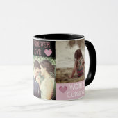 Aangepaste moderne trendtekst en foto mok (Voorkant rechts)