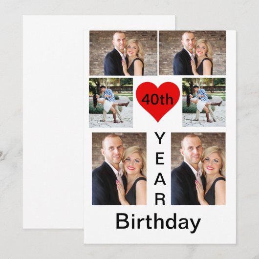 Aangepaste moderne trendy Birthday Kaart (Voorkant / Achterkant)