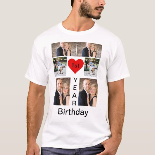 Aangepaste moderne trendy Birthday T-Shirt (Voorkant)