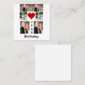 Aangepaste moderne trendy Birthday Vierkante Visitekaartje (Voorkant / Achterkant)