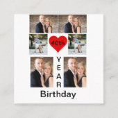 Aangepaste moderne trendy Birthday Vierkante Visitekaartje (Voorkant)