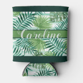 Aangepaste moderne tropische groene palmbladeren p blikjeskoeler (Voorkant)