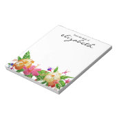 Aangepaste Moderne Tropische Waterverf florale Notitieblok (Linkerzijde)