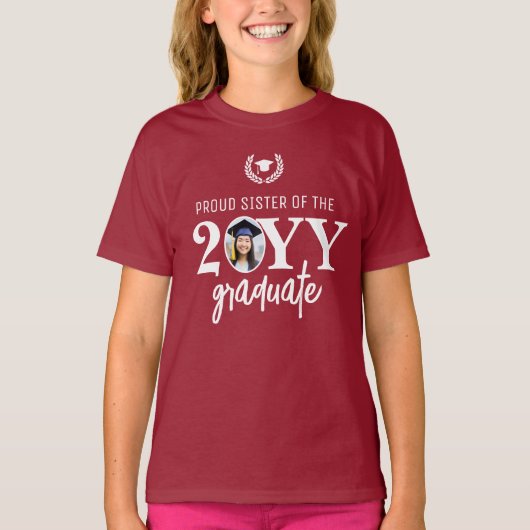 Aangepaste moderne trotse familie van de Afstudere T-shirt (Voorkant)
