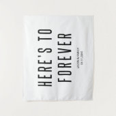 Aangepaste Moderne Trouwachtergrond Op Naar Euwig Wandkleed (Voorkant)