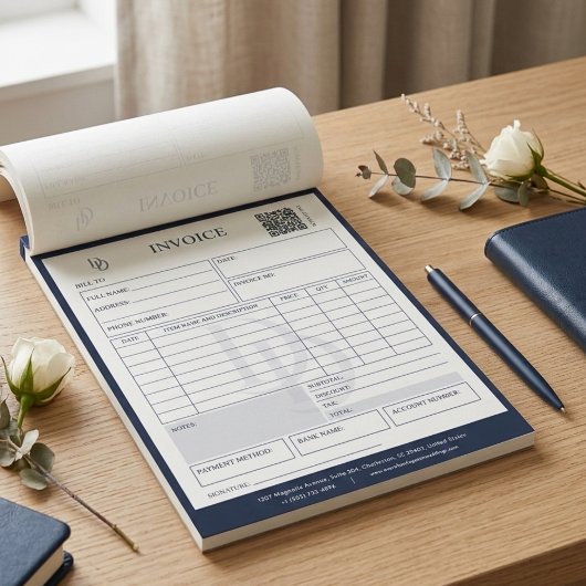 Aangepaste moderne trouwplanner factuur voor bruil notitieblok