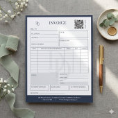 Aangepaste moderne trouwplanner factuur voor bruil notitieblok