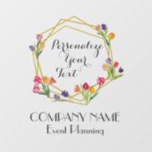 Aangepaste moderne tulpen Goud & Zwart Evenementen Raamsticker (Vel)