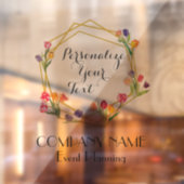 Aangepaste moderne tulpen Goud & Zwart Evenementen Raamsticker (Vel 2)