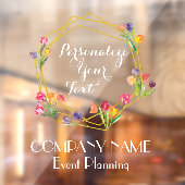 Aangepaste moderne tulpen Goud & Zwart Evenementen Raamsticker (Vel 2)