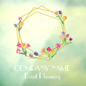 Aangepaste moderne tulpen Goud & Zwart Evenementen Raamsticker (Vel 3)