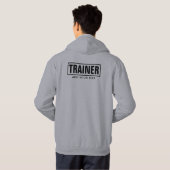 Aangepaste moderne tweezijdige print heren grijze hoodie (Achterkant volledig)