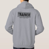 Aangepaste moderne tweezijdige print heren grijze hoodie (Achterkant)