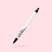 Aangepaste moderne typografie met uw merknaam zwarte inkt pen