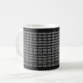 Aangepaste moderne typografie optische illusie tek koffiemok (Voorkant links)