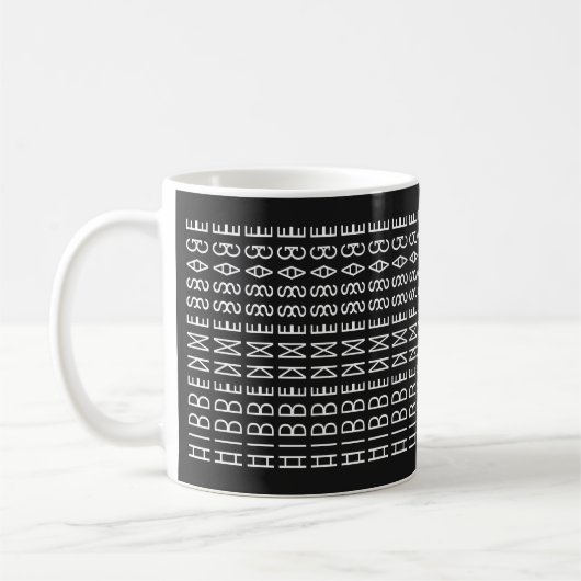 Aangepaste moderne typografie optische illusie tek koffiemok (Links)