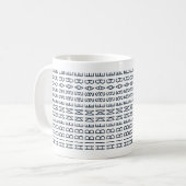 Aangepaste moderne typografie optische illusie tek koffiemok (Voorkant links)