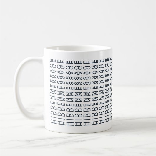 Aangepaste moderne typografie optische illusie tek koffiemok (Links)