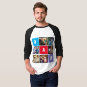 Aangepaste moderne typografie Vader fotocollage T-shirt (Voorkant volledig)