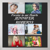 Aangepaste moderne uitvaart 6 foto collage poster (Voorkant)