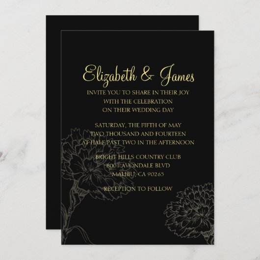 Aangepaste moderne uitvindingen voor zwart en goud kaart (Voorkant / Achterkant)